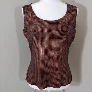 St. John Metallic Tank Shell Copper & Black